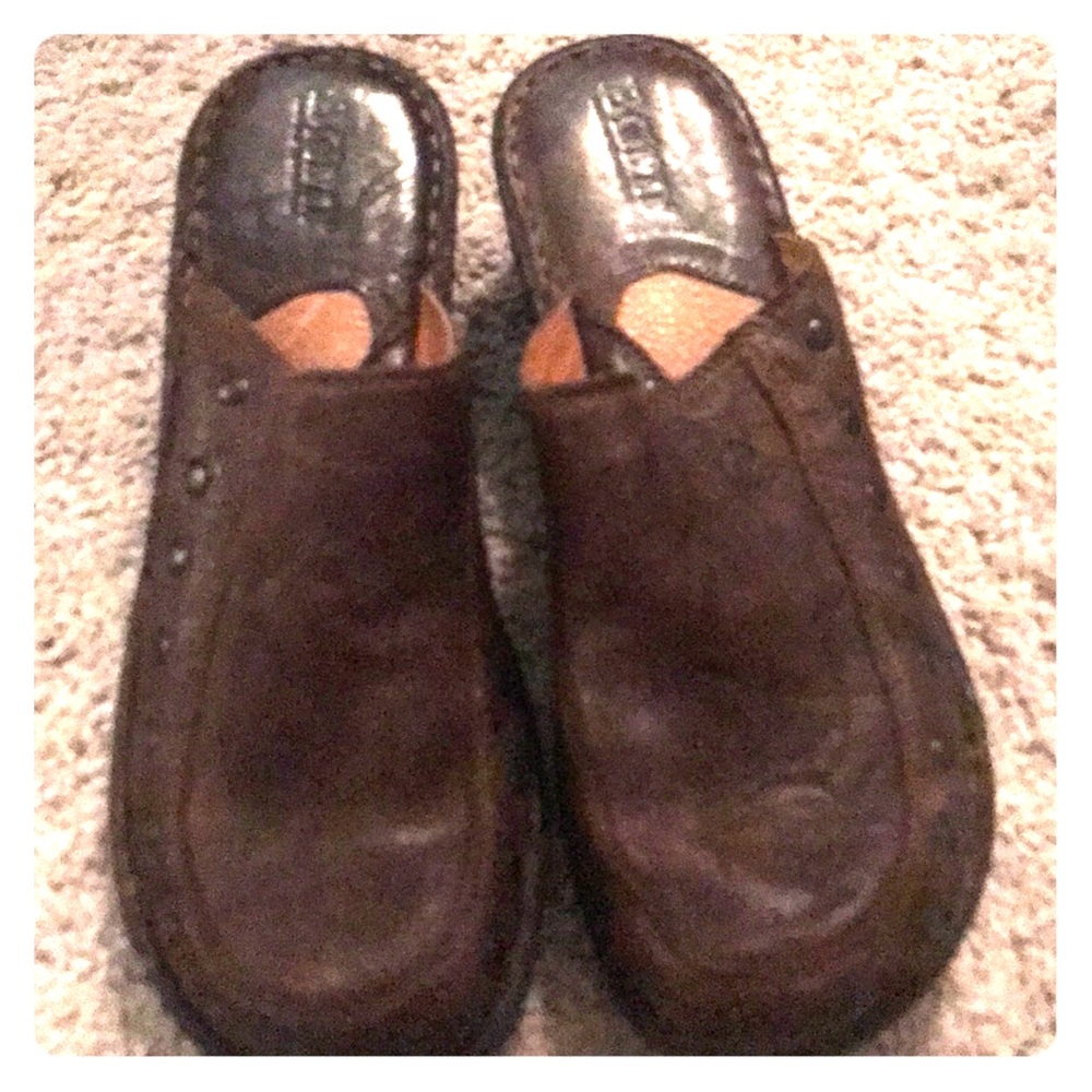 Pair of mules , worm twice , very good shape